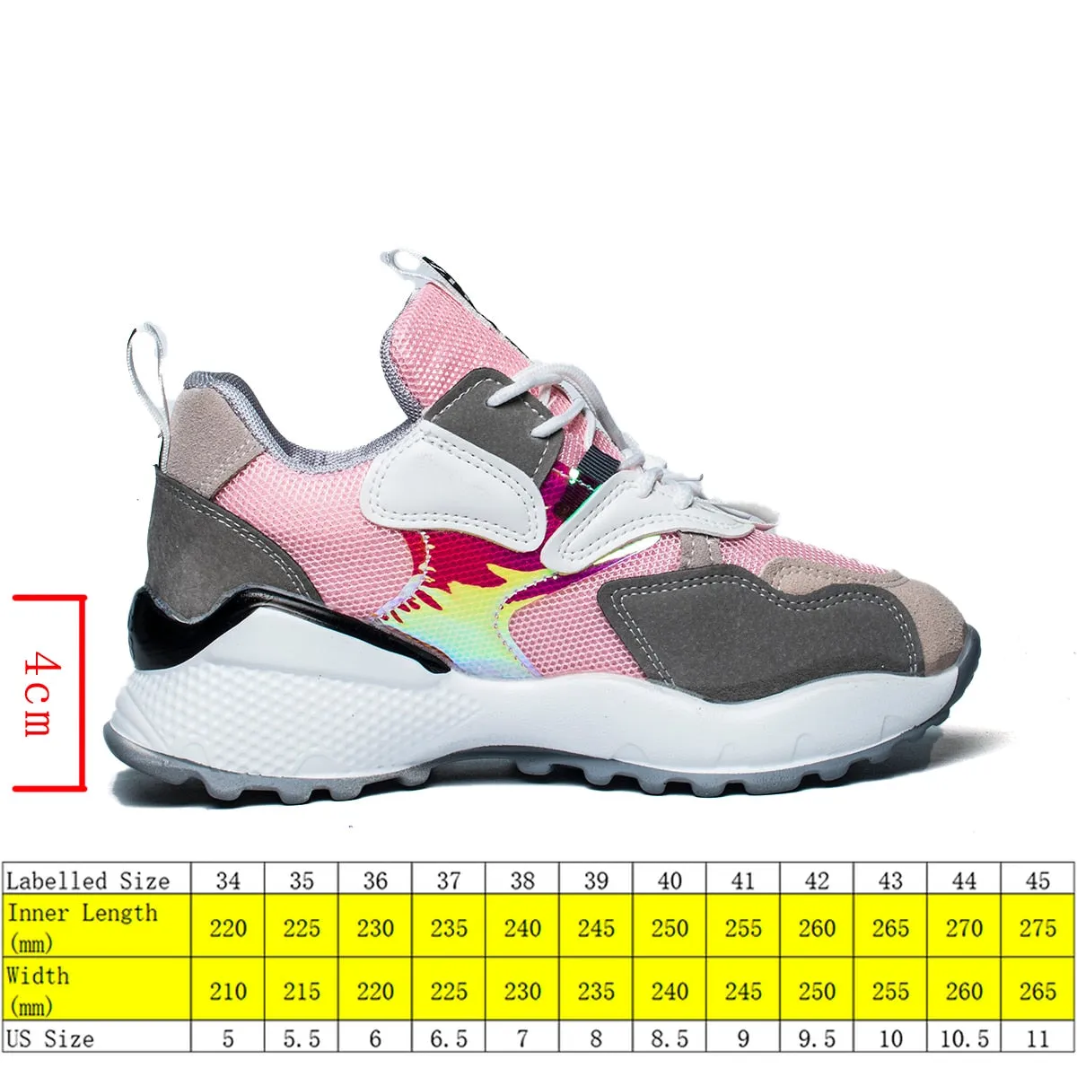 Amozae-  Women Sneakers Spring Autumn Ladies Shoes Platform  For Women Flats Lace Up Breathable Sport Casual Platform Shoes