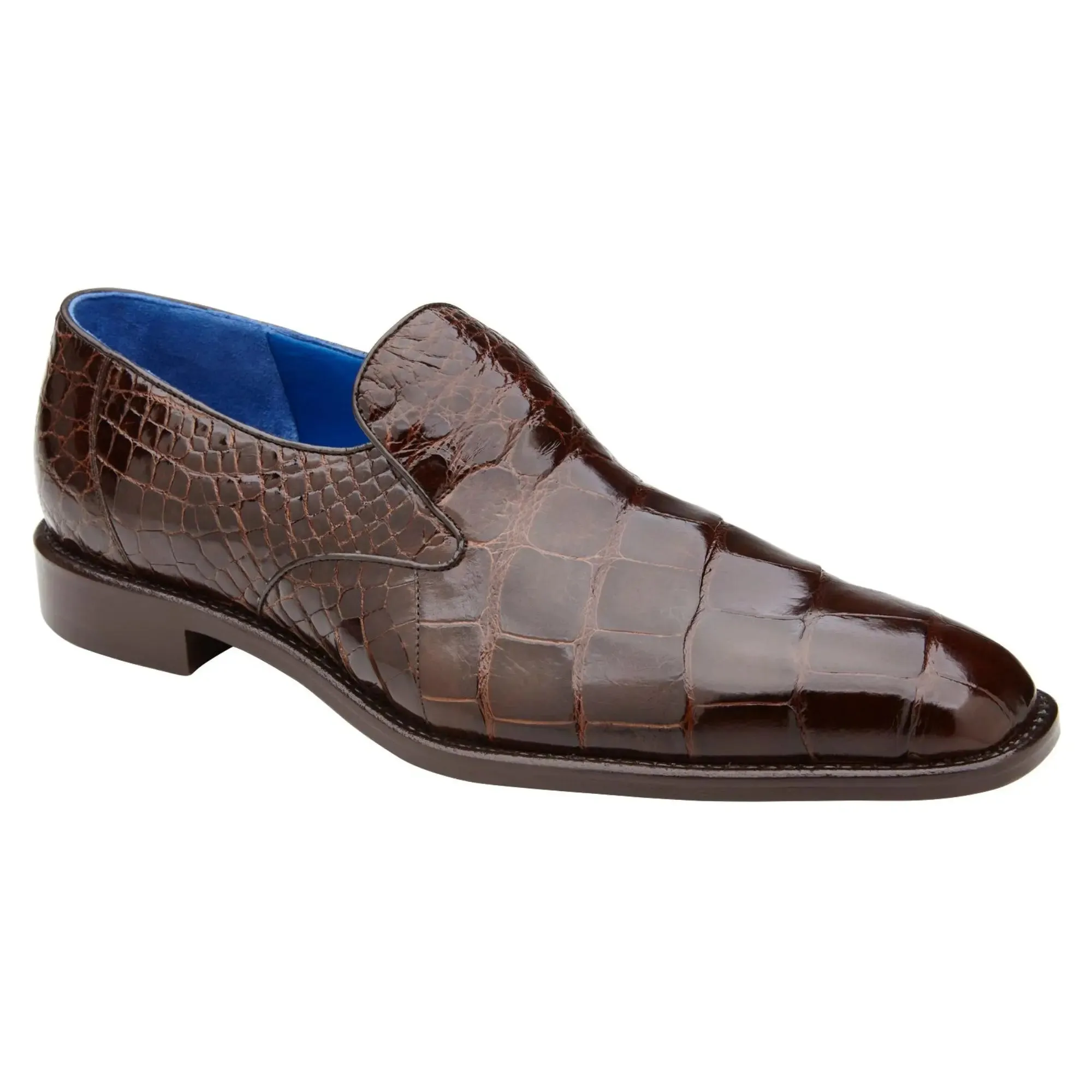 Belvedere Genova in Chocolate Brown Genuine American Alligator Loafers