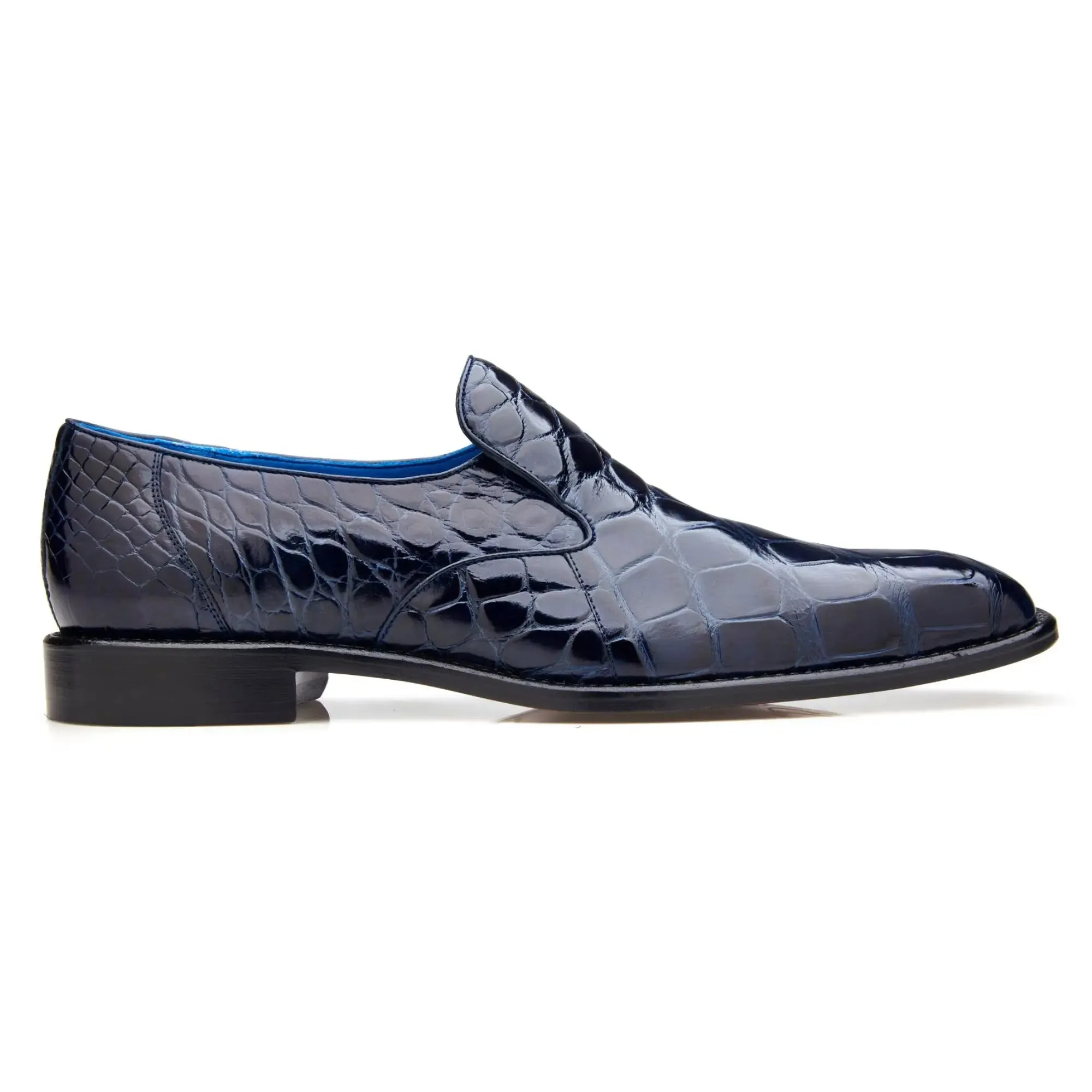 Belvedere Genova in Navy Genuine American Alligator Loafers