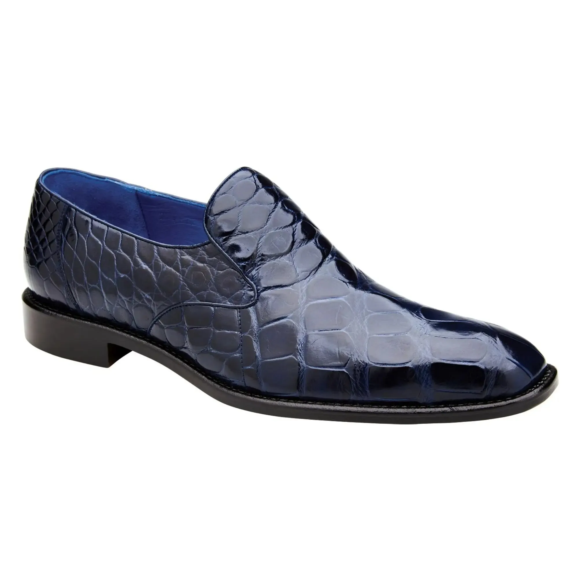 Belvedere Genova in Navy Genuine American Alligator Loafers