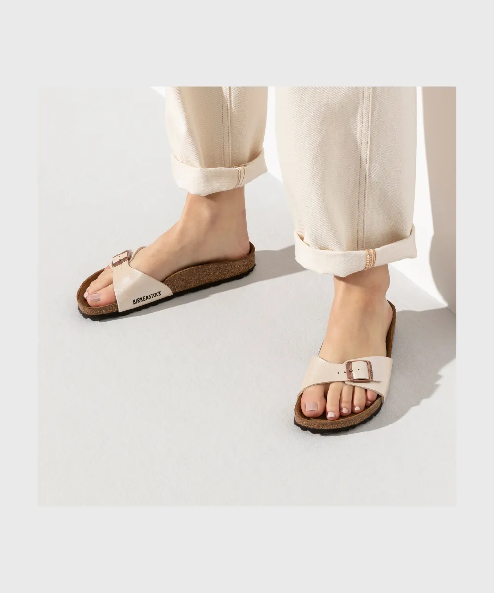 BIRKENSTOCK MADRID NARROW FIT IN PEARL WHITE