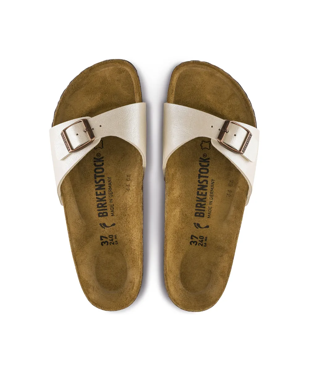 BIRKENSTOCK MADRID NARROW FIT IN PEARL WHITE