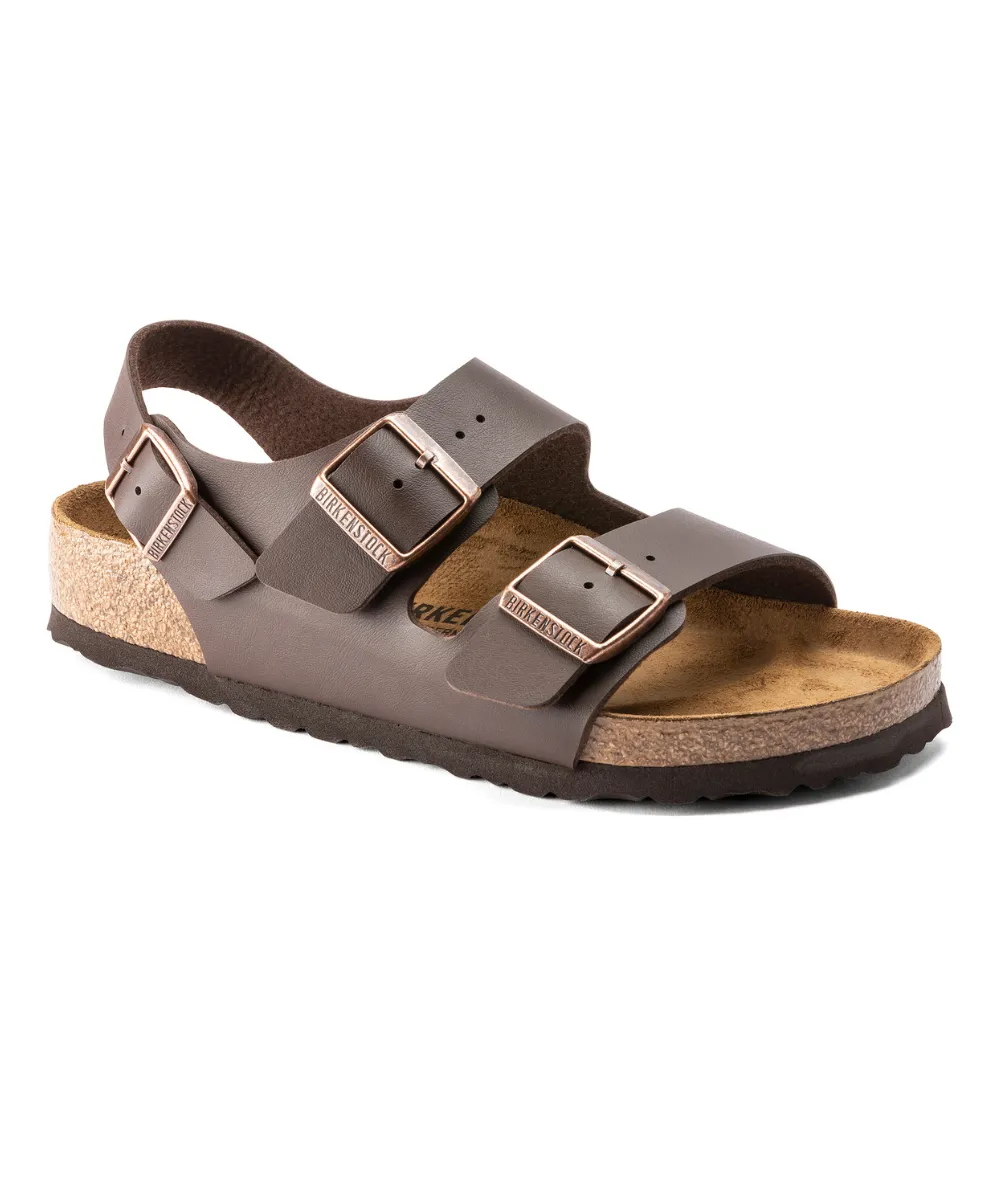 BIRKENSTOCK MILANO NARROW FIT IN DARK BROWN