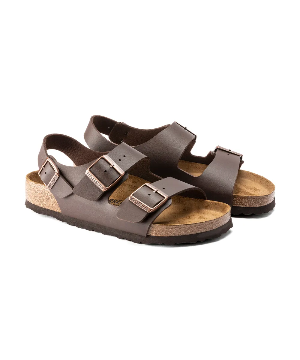 BIRKENSTOCK MILANO NARROW FIT IN DARK BROWN