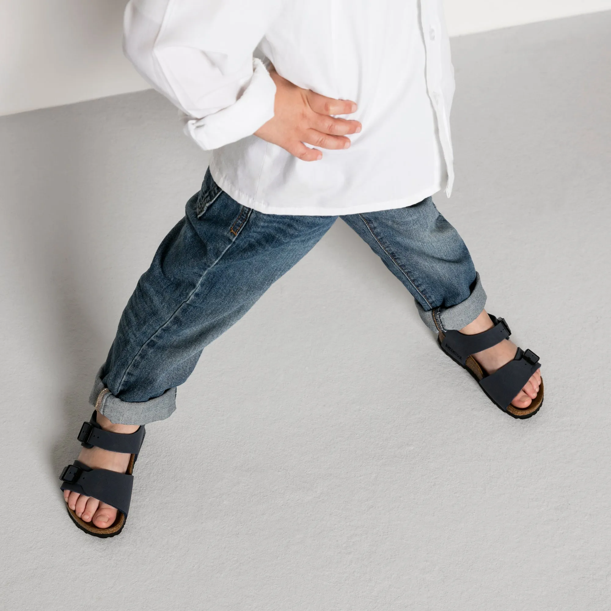 BIRKENSTOCK NEW YORK KIDS NARROW FIT IN NAVY