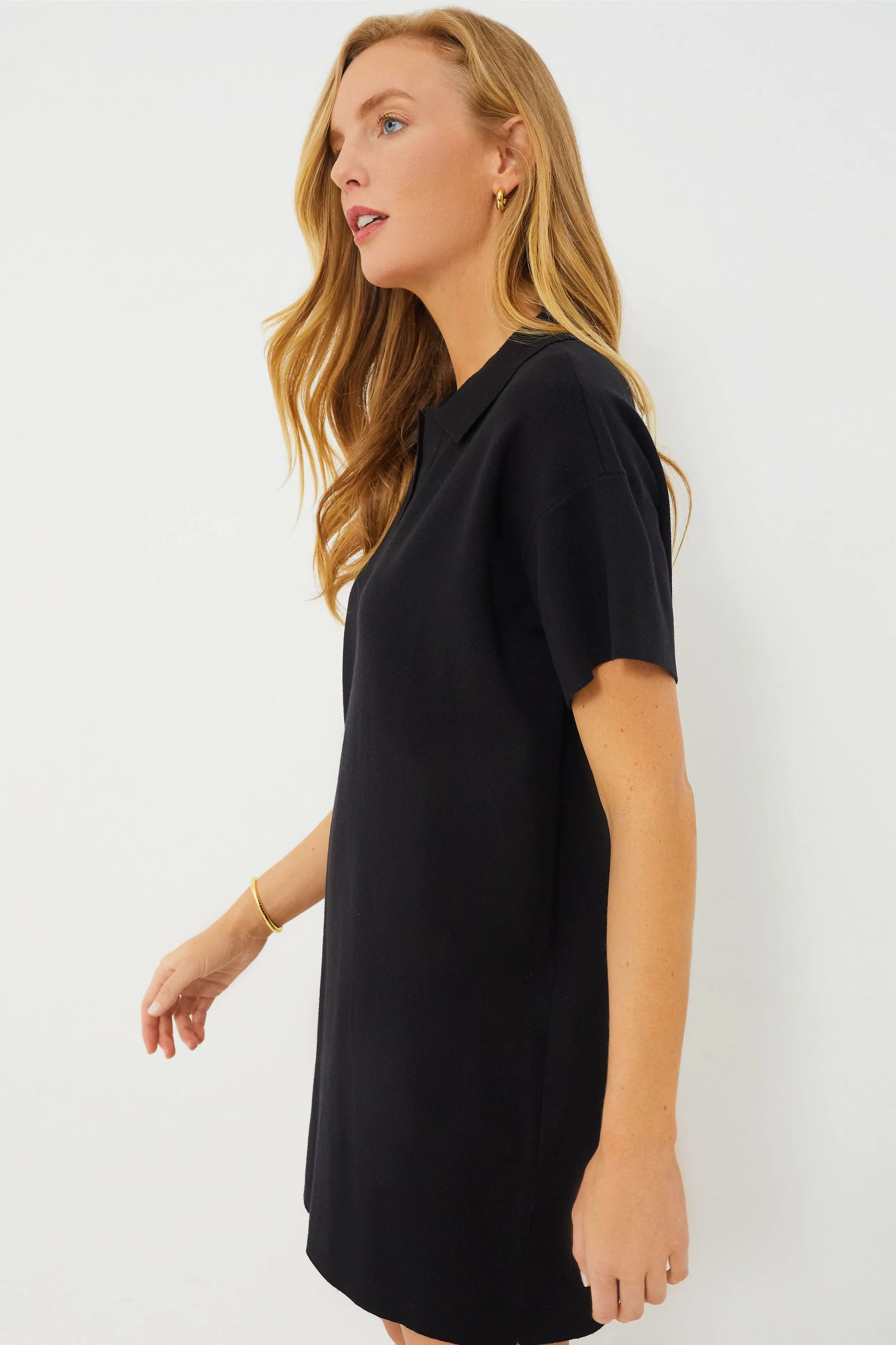 Black Channing Polo Mini Dress