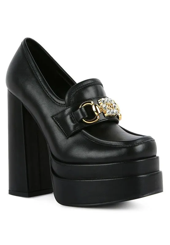 Bratz High Block Heeled Jewel Loafers