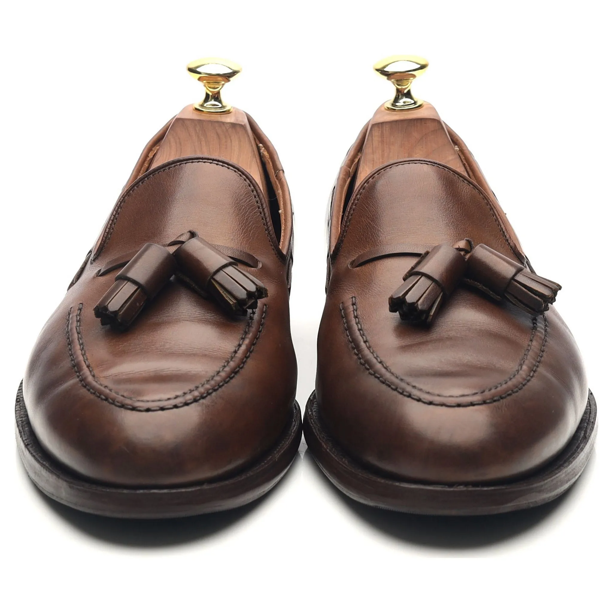 'Cavendish 2' Dark Brown Leather Tassel Loafers UK 7.5 E