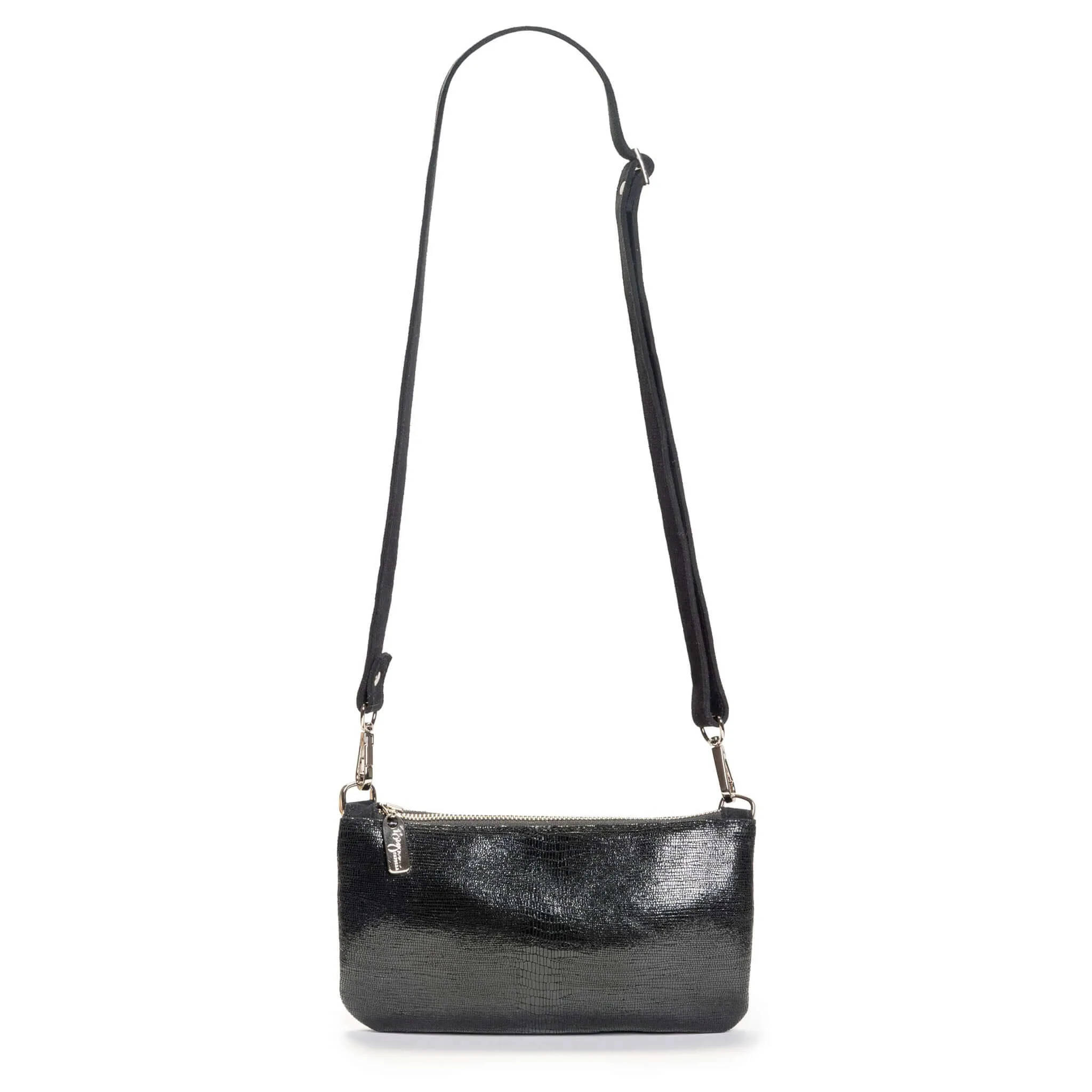 Cher Mini Crossbody - Black Lizard