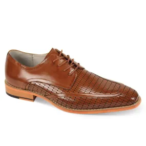 Cognac Giovanni Men's Lace-Up Fashion design Dress Shoes Style-RANDLOF