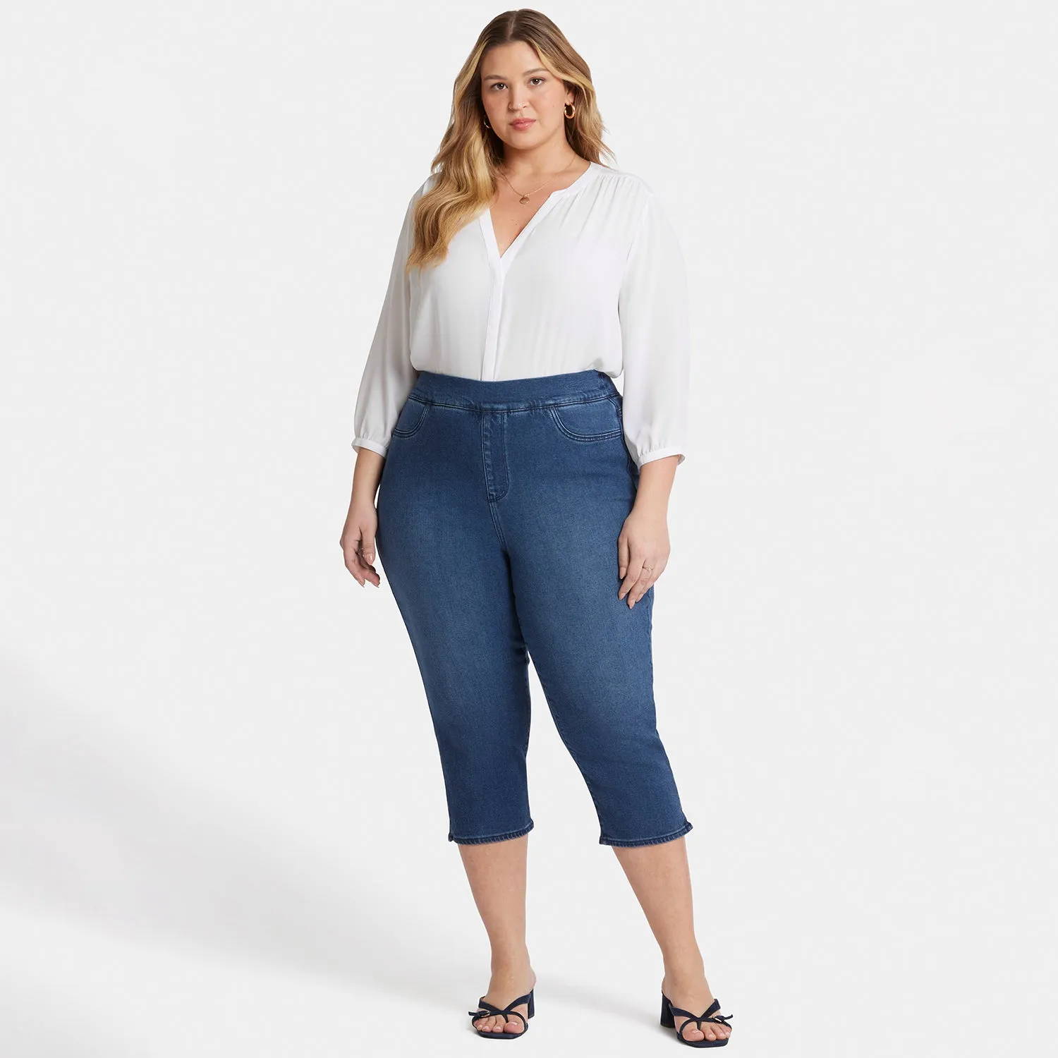 Dakota Crop Pull-On Jeans In Plus Size - Olympus