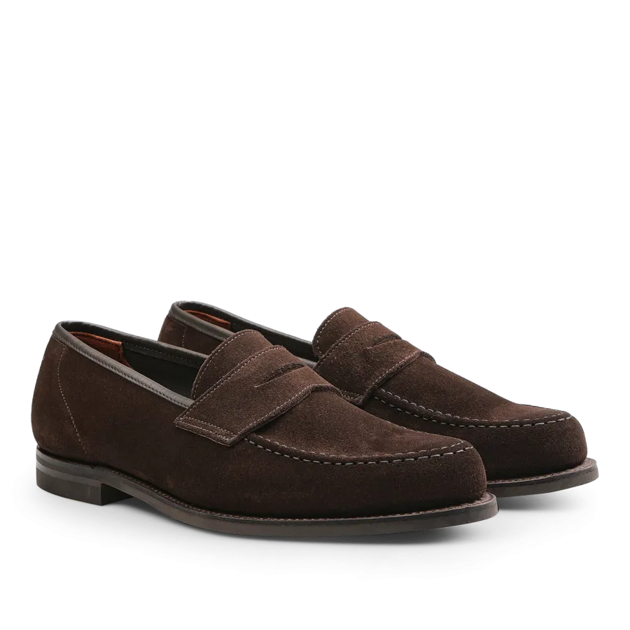 Dark Brown Suede Leather Harvard II Loafers