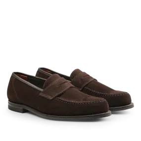 Dark Brown Suede Leather Harvard II Loafers