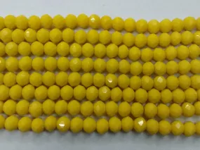 Dark Yellow Tyre Crystal Glass Beads (Wholesale