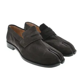 Elegant Suede Solid Tabi Loafers