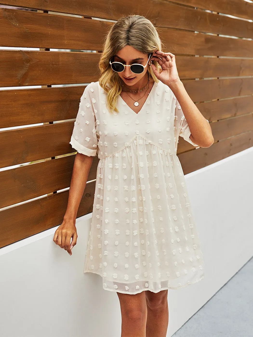 Floral Dream Embroidered Bell Sleeve Dress