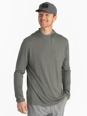 Free Fly Men's Bamboo Lightweight Hoodie in Fatigue