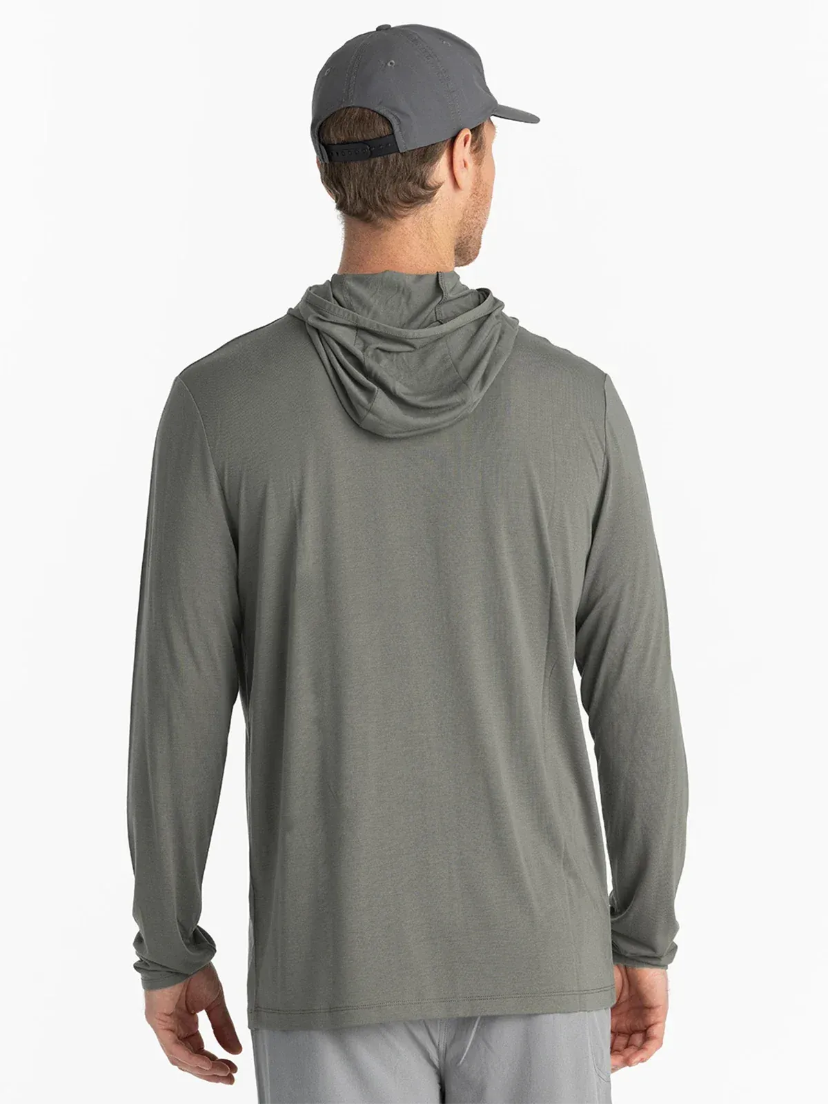 Free Fly Men's Bamboo Lightweight Hoodie in Fatigue