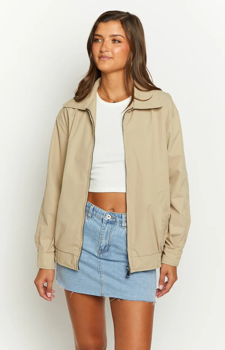 Gabbi Fawn Windbreaker Bomber Jacket