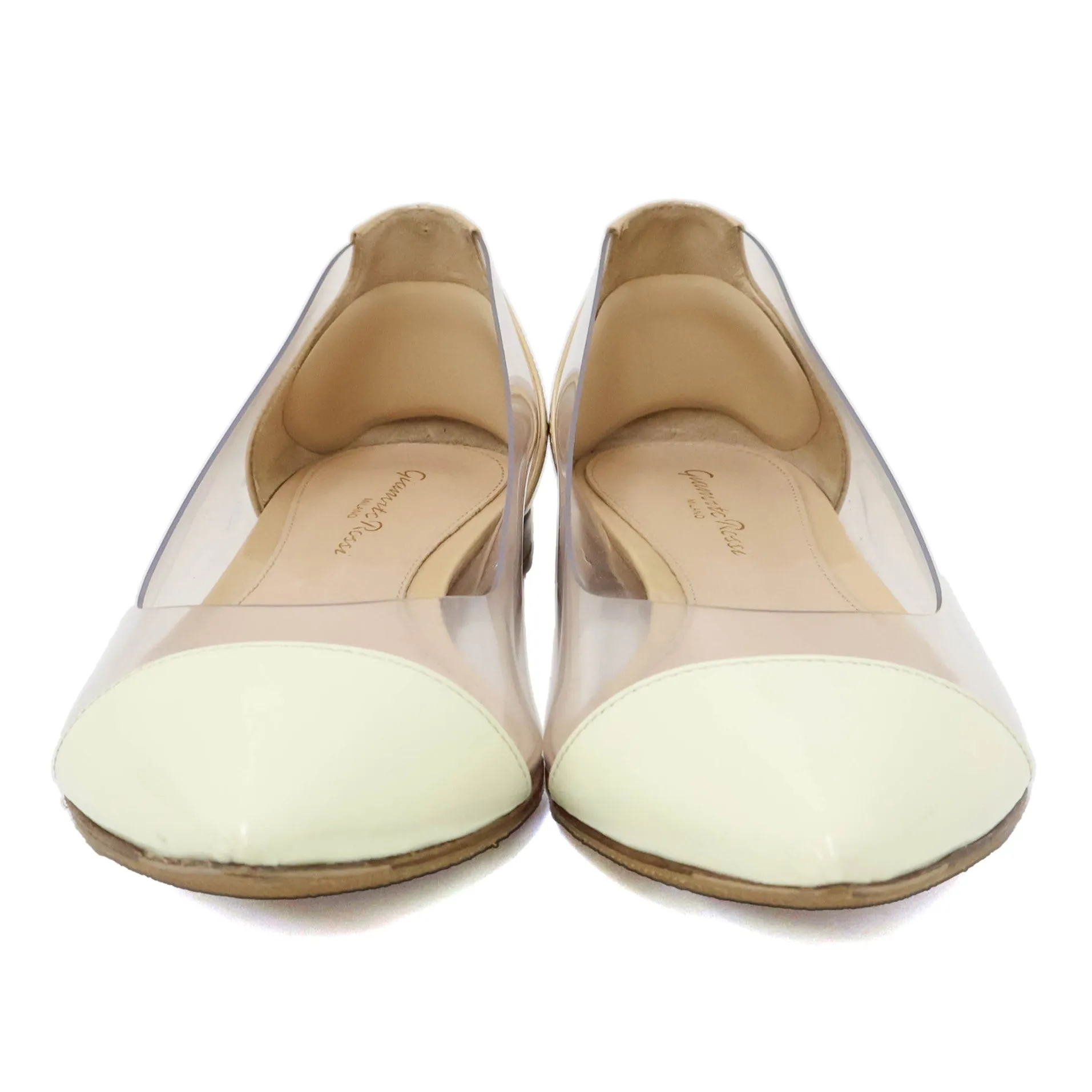 Gianvito Rossi Flats Patent White PVC