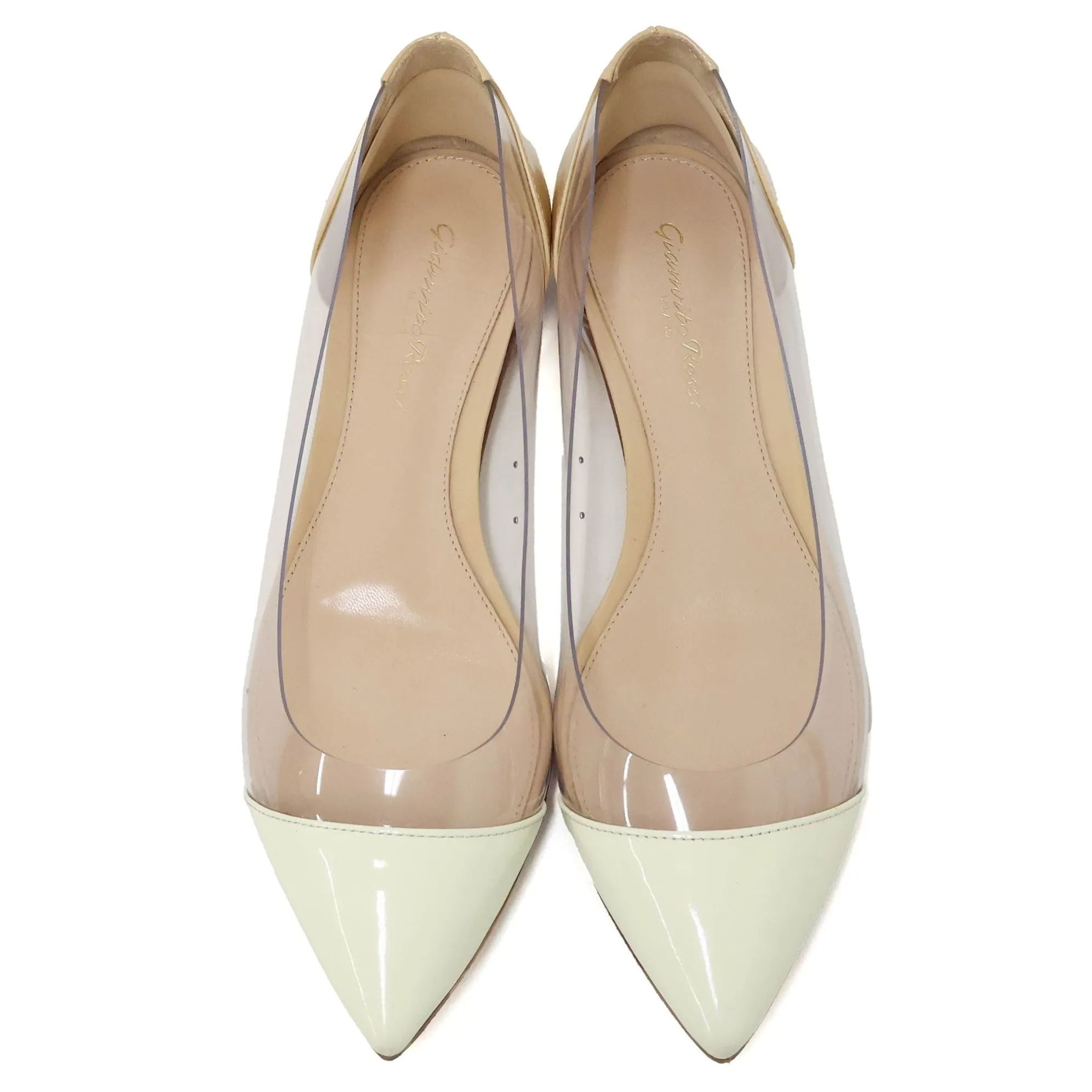 Gianvito Rossi Flats Patent White PVC