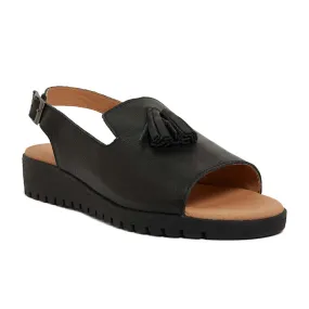 Gilmore Sandal in Black Leather