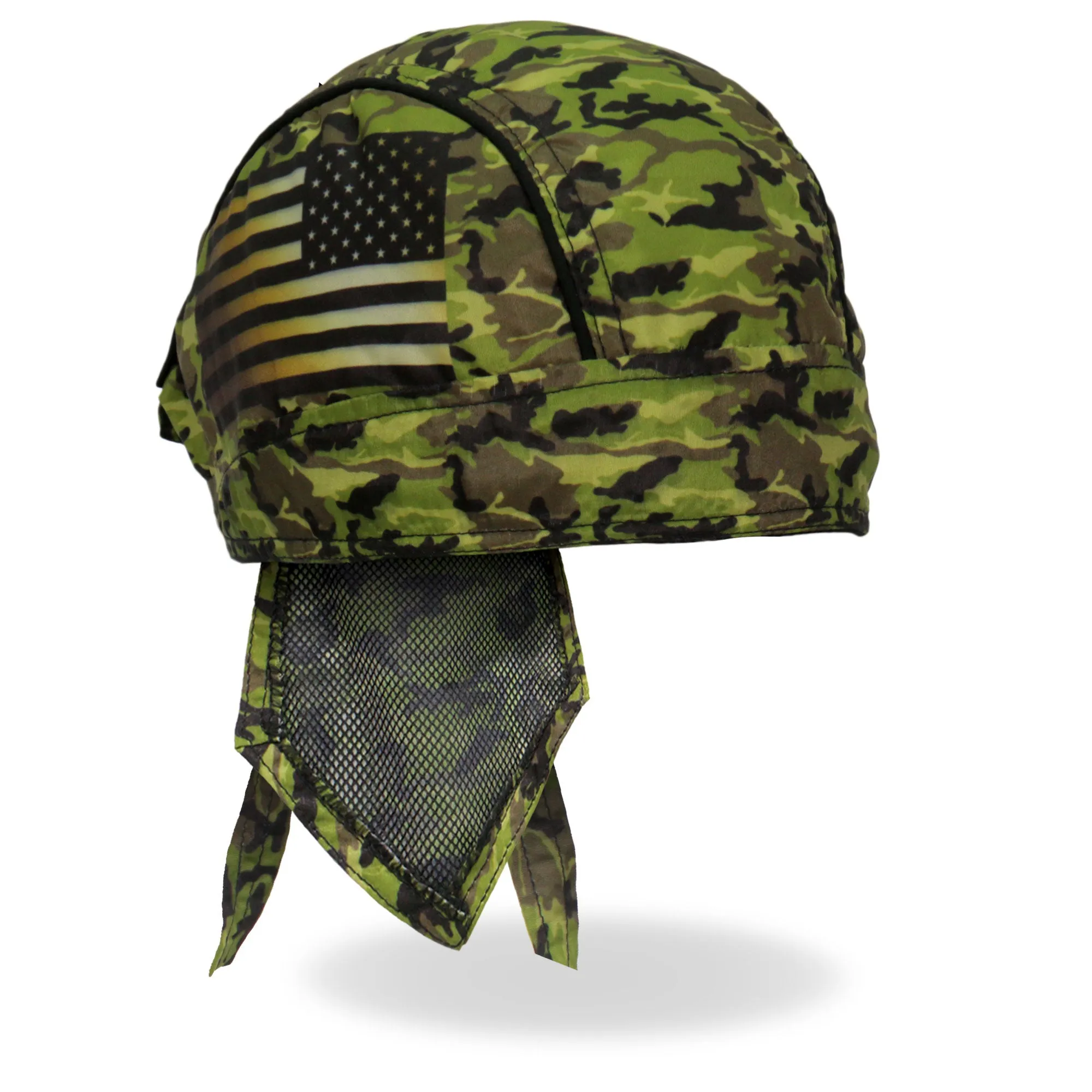 Hot Leathers Camo Flag Lightweight Headwrap HWH1112