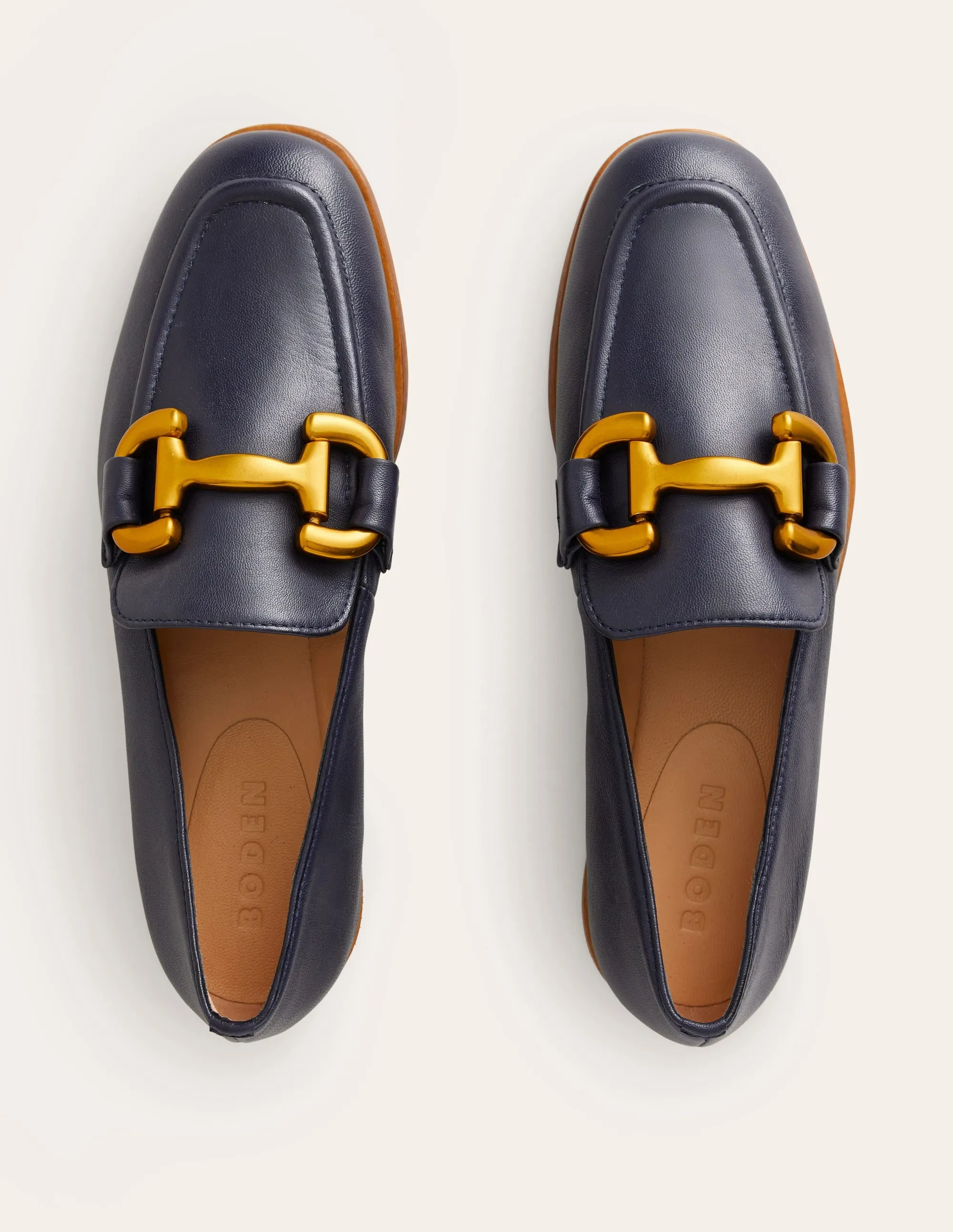 Iris Snaffle Loafers-Navy