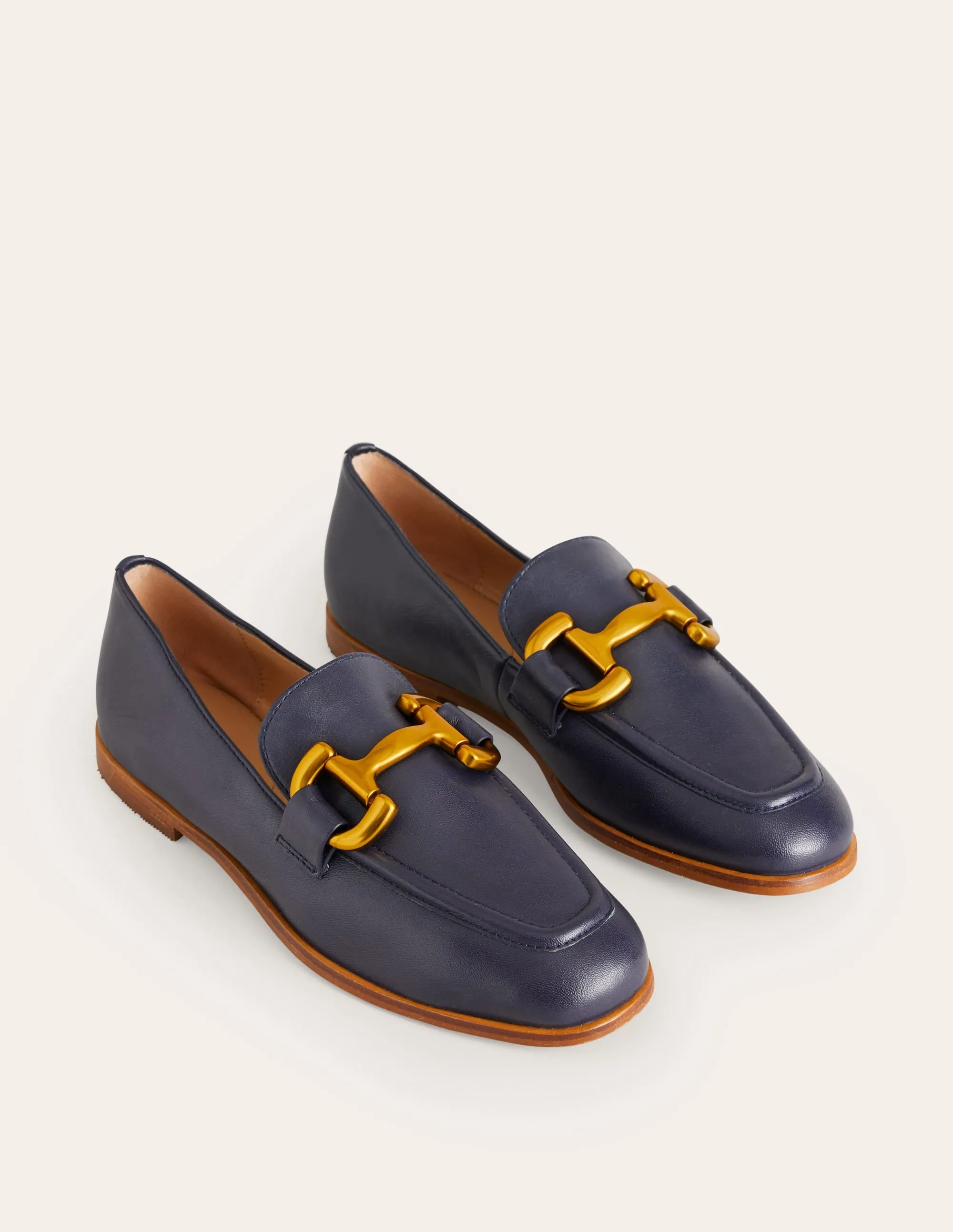 Iris Snaffle Loafers-Navy