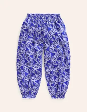 Jersey Harem Trousers-Greek Blue Wave