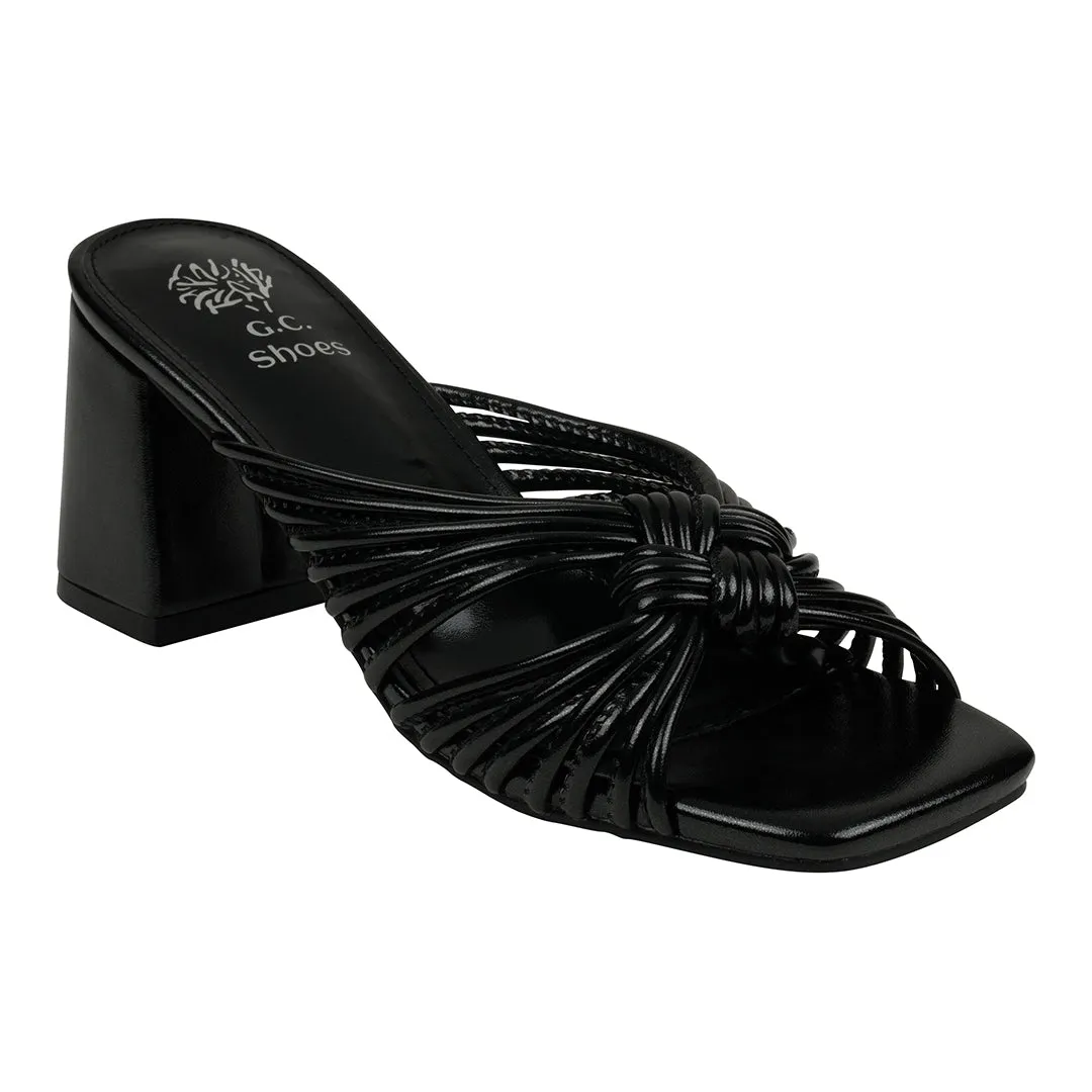 Josie Black Strappy Heeled Sandals