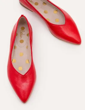 Julia Pointed Flats-Red Lizard