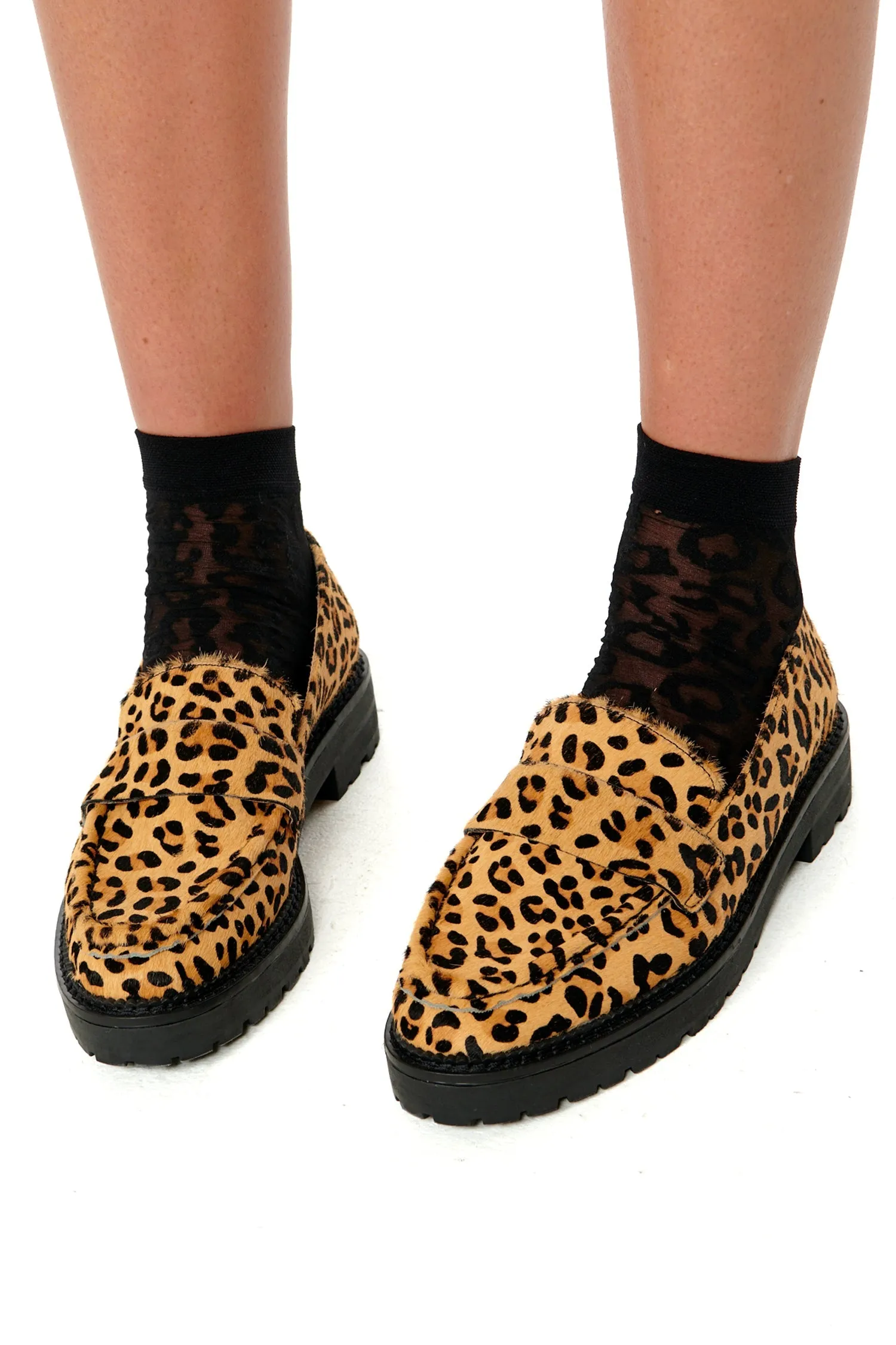 Leather Leopard Loafer