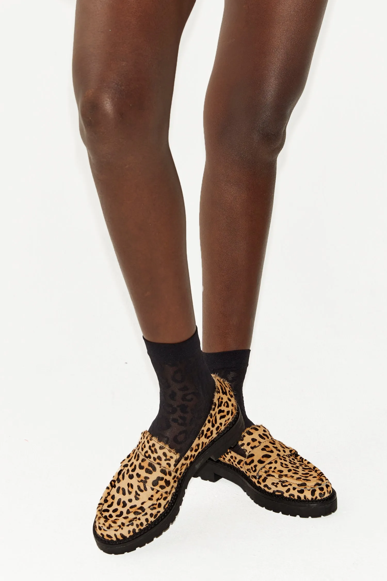 Leather Leopard Loafer