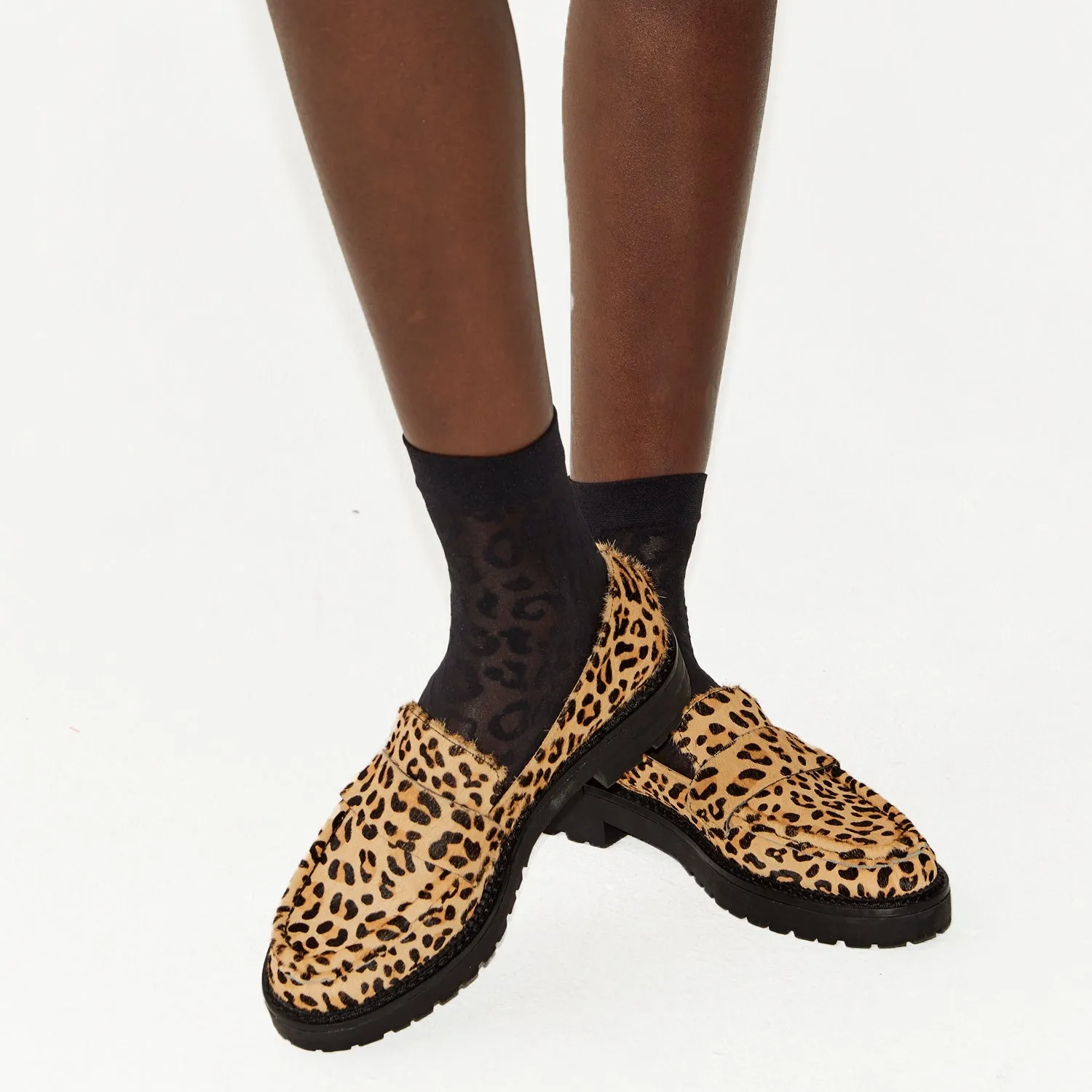 Leather Leopard Loafer