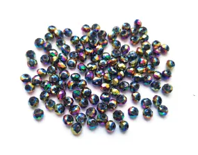 Multicolour Rainbow Czech Rondelle Crystal Beads