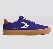 NAIOCA Gum Liberty Purple Suede Off-White Logo Orange Sneaker Men