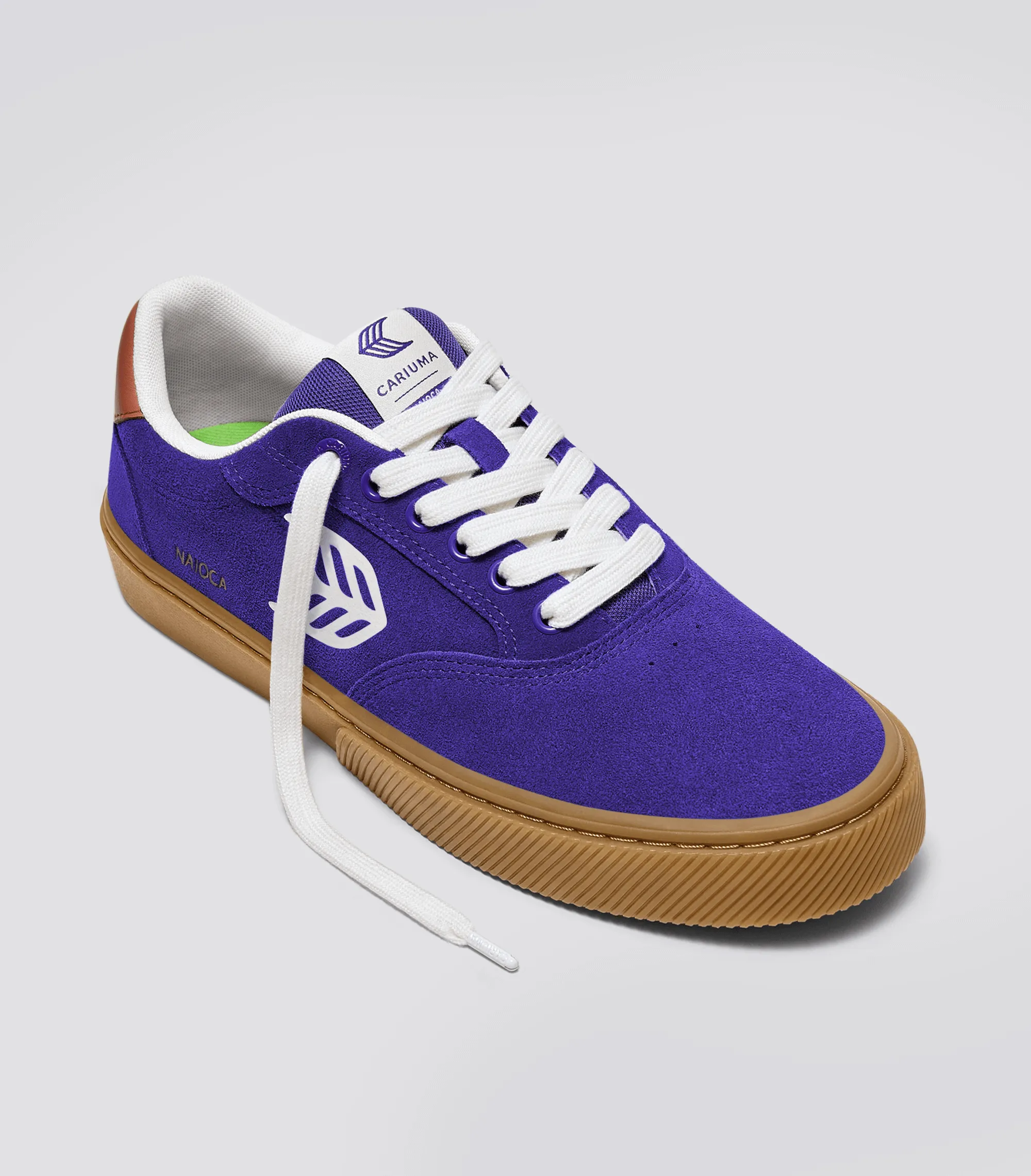 NAIOCA Gum Liberty Purple Suede Off-White Logo Orange Sneaker Men