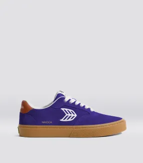 NAIOCA Gum Liberty Purple Suede Off-White Logo Orange Sneaker Men