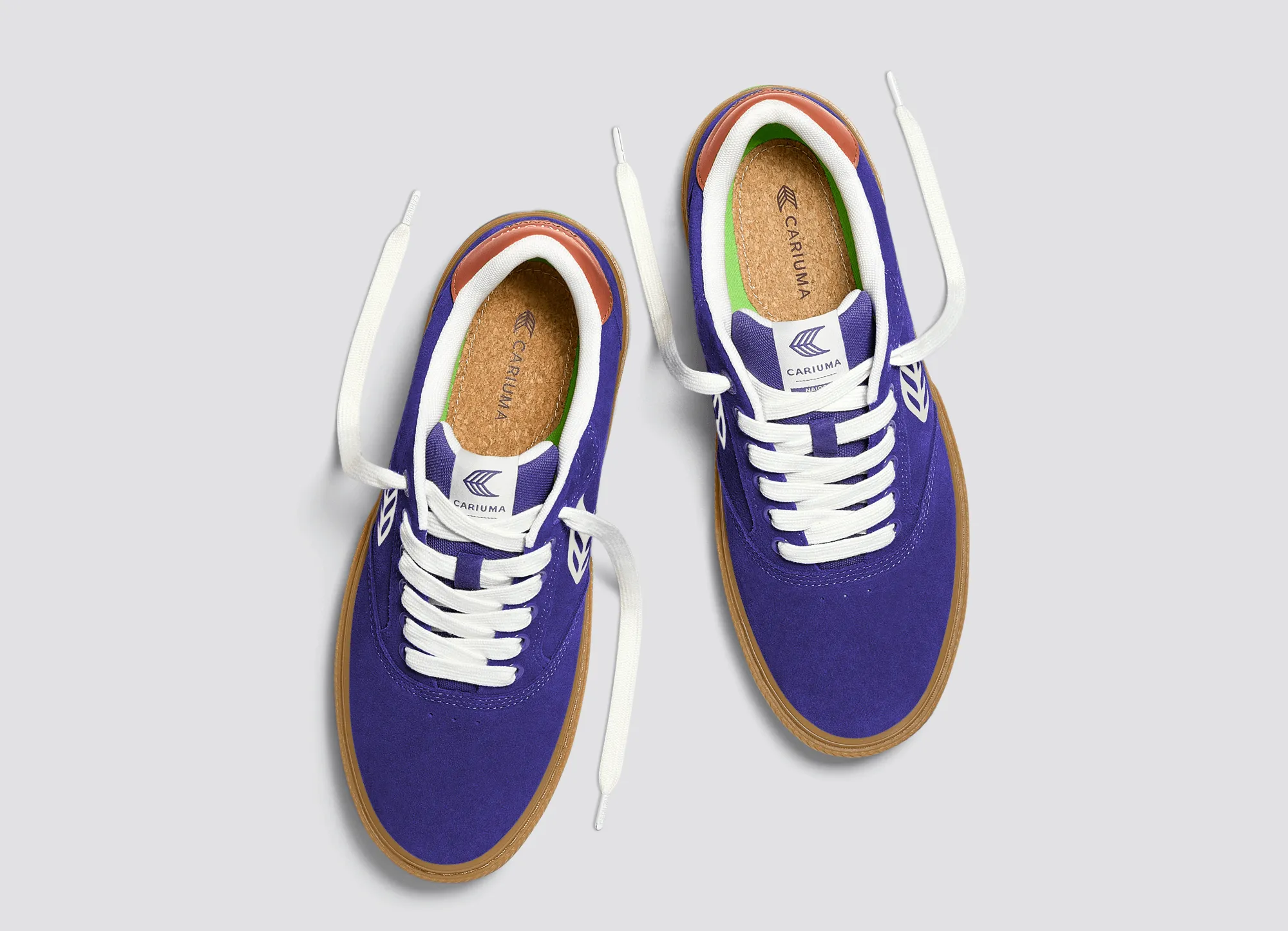 NAIOCA Gum Liberty Purple Suede Off-White Logo Orange Sneaker Men