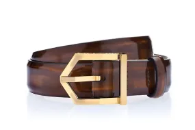 ODILON BRUSHED COGNAC BELT