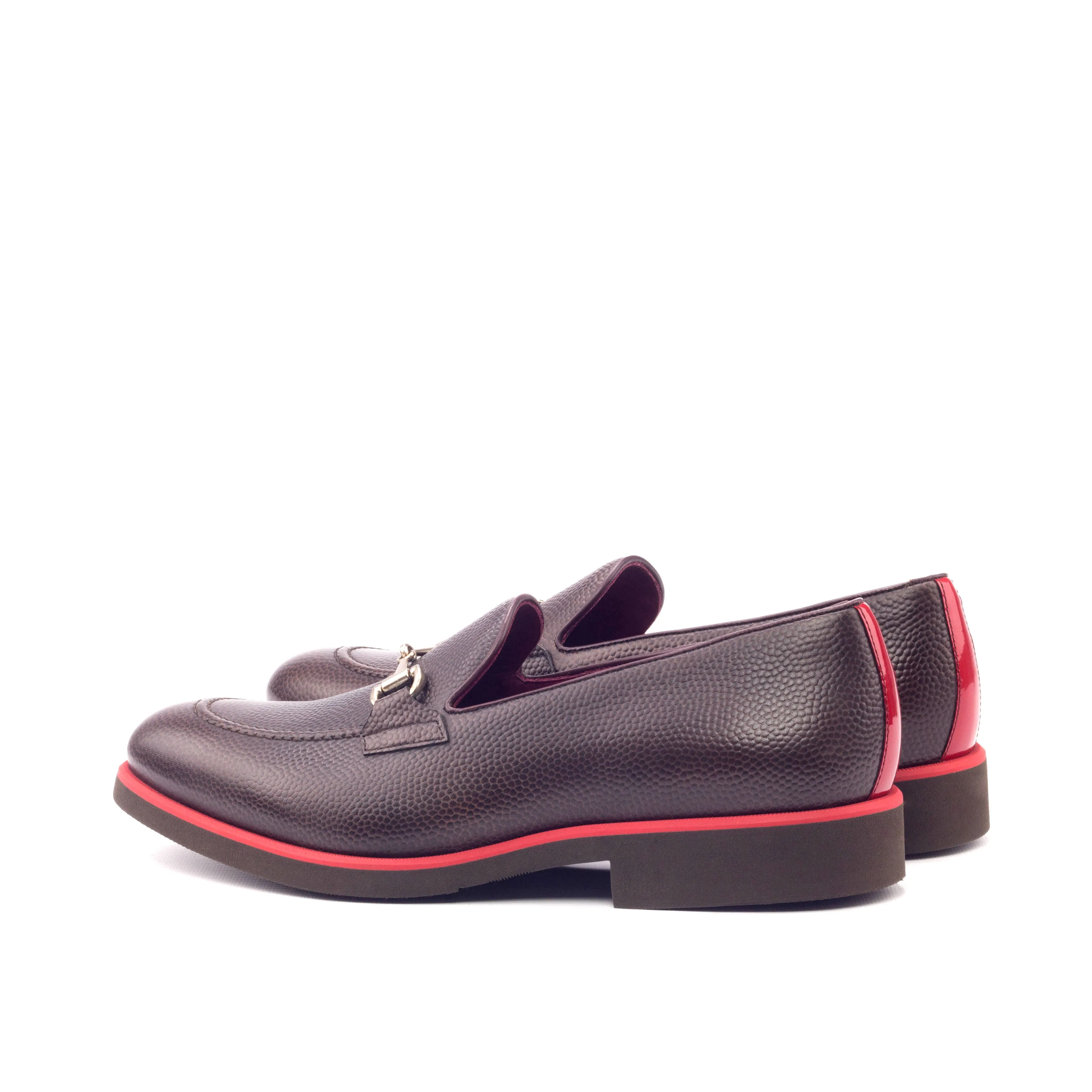 OG Loafer Bit - Painted Pebble Grain Dark Brown