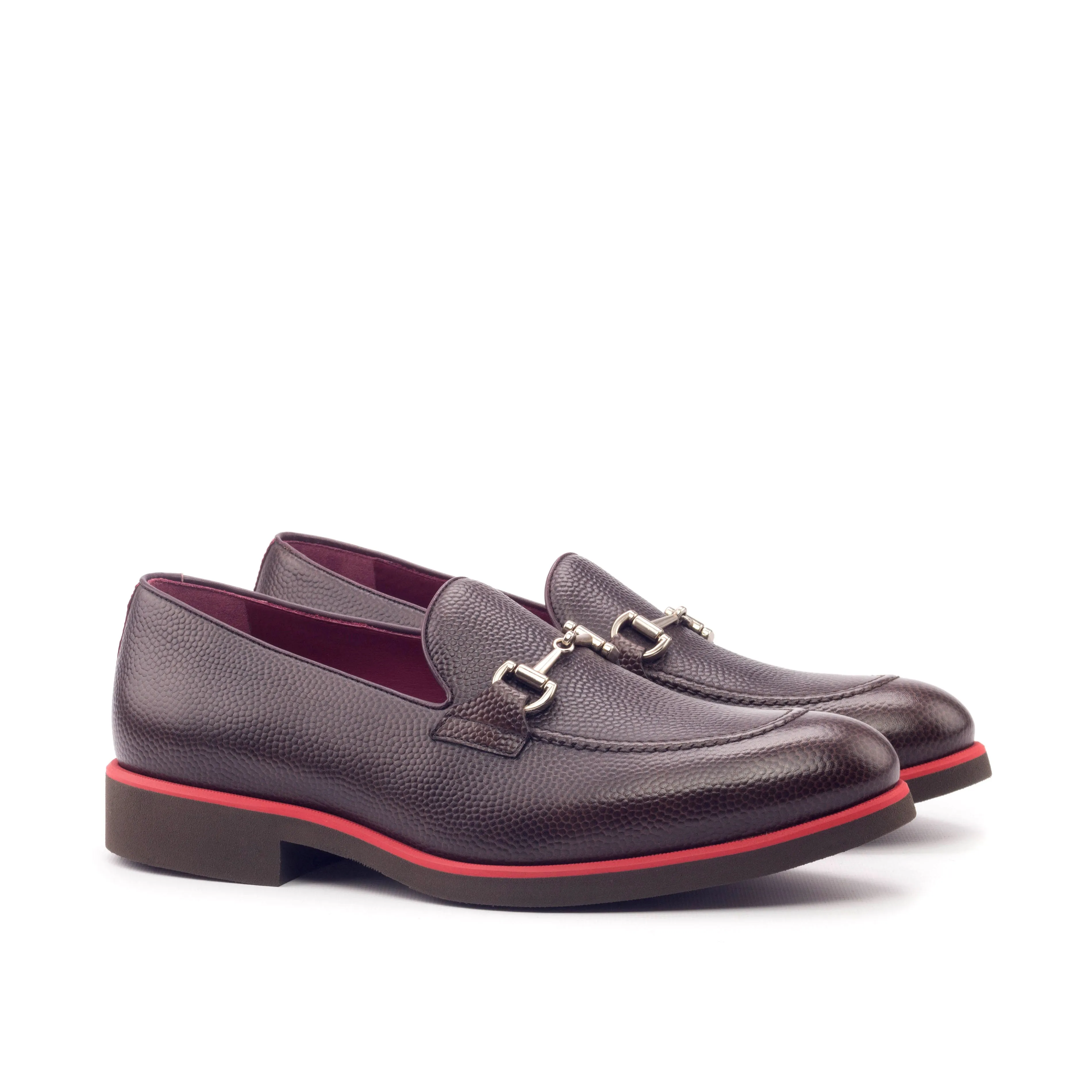 OG Loafer Bit - Painted Pebble Grain Dark Brown