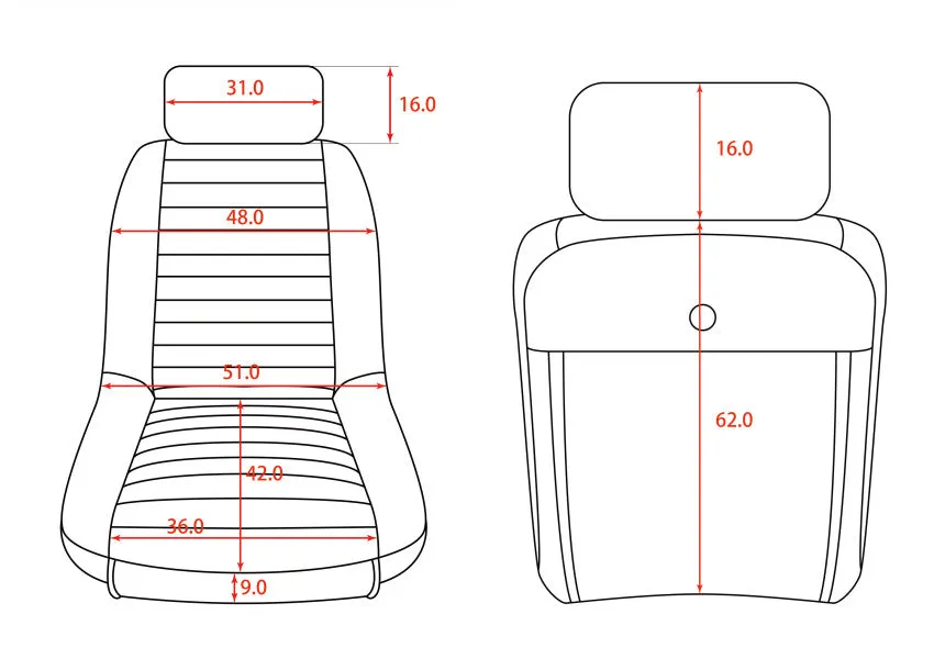 Pair BB1 Clubsport Suede Quilted Diamond Stitch Classic Bucket Seats with Headrests   Universal Runners