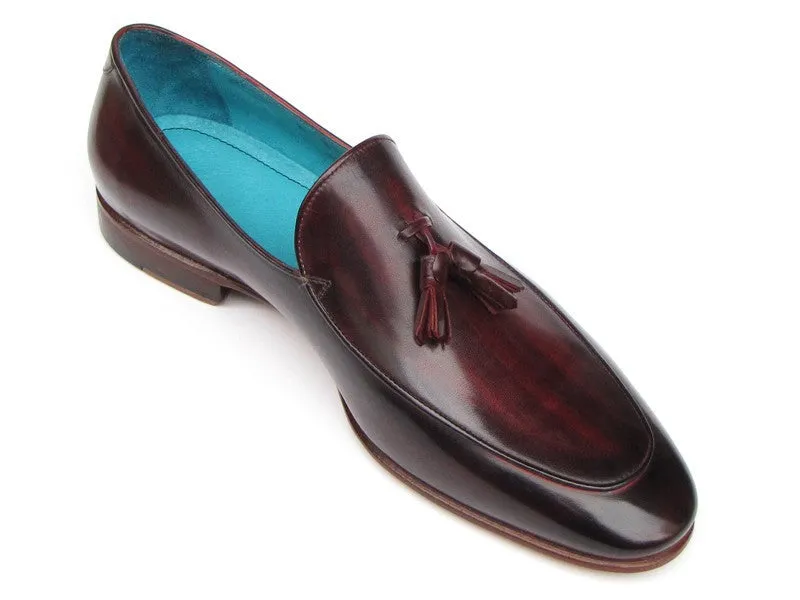 Paul Parkman Black & Purple Tassel Loafers