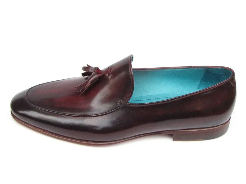 Paul Parkman Black & Purple Tassel Loafers