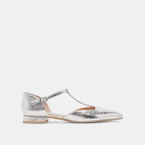 PEATY FLATS SILVER DISTRESSED LEATHER