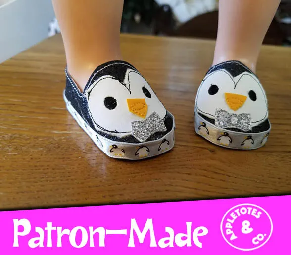 Penguin Flats ITH Embroidery Patterns for 18 Inch Dolls