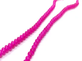 Pink Smooth Rondelle / Tyre Glass Crystal Beads