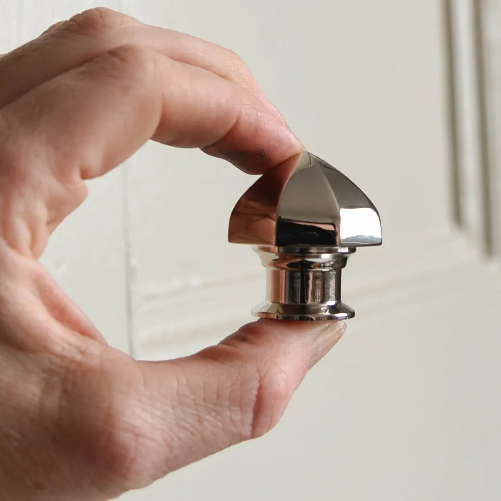 Polished Nickel Pointed Octagonal Cabinet Knob